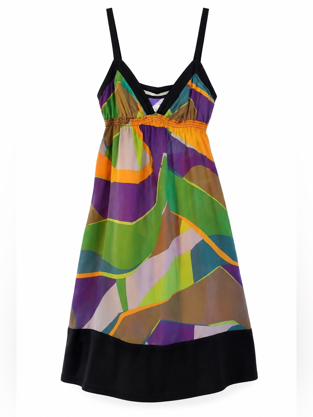 Twelfth Street by Cynthia Vincent Colorblock Abstract Empire-Waist Mini Dress